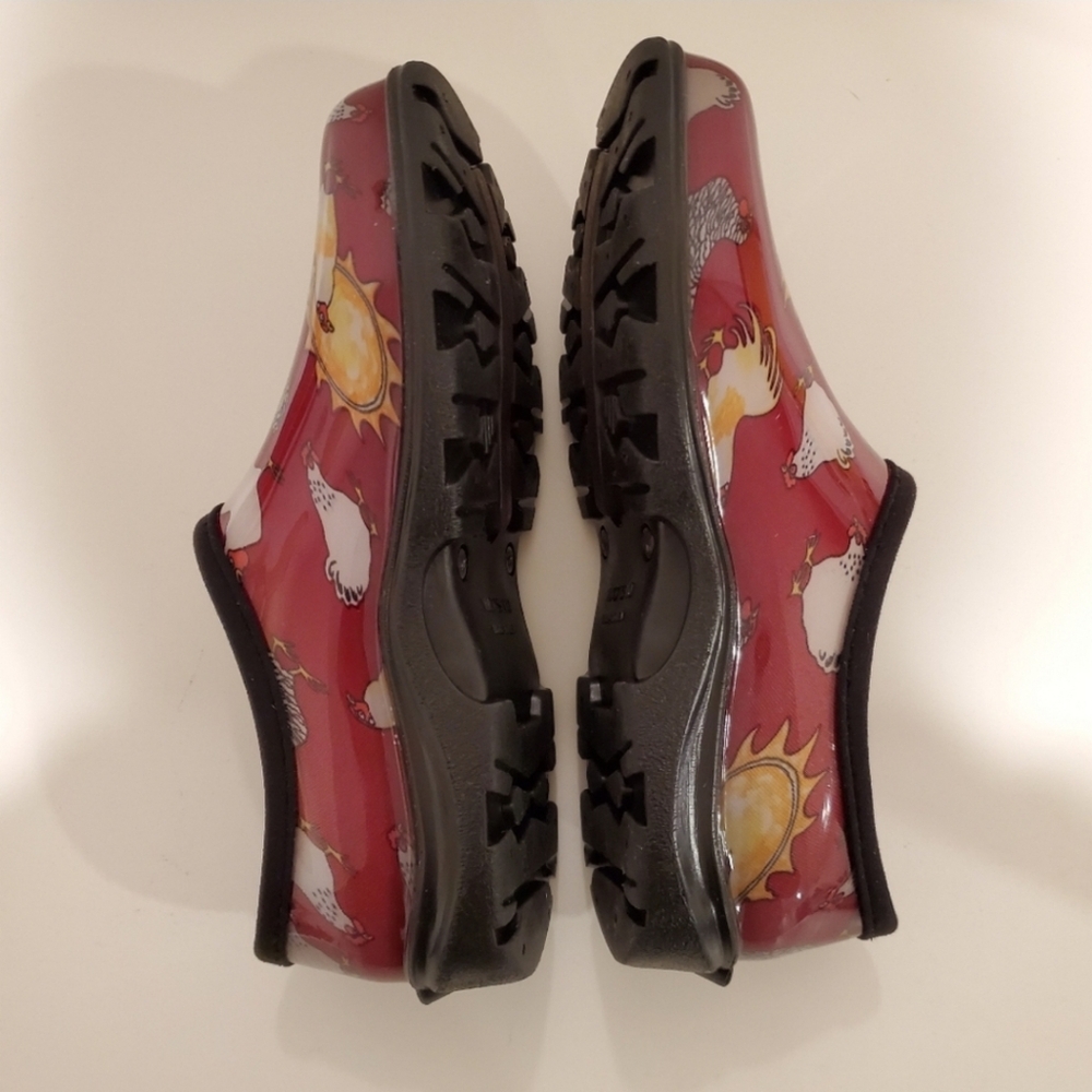 Sloggers Rain Rooster Chicken Shoes Women's Size 10
